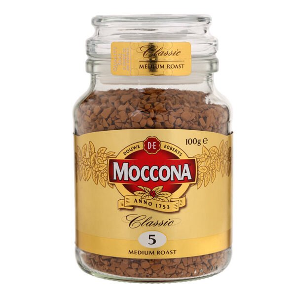 Moccona Classic Medium Roast No.5 Premium Instant Coffee Jar 100g.
