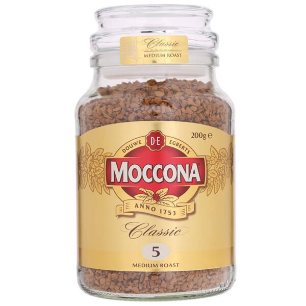 Moccona Classic Medium Roast No.5 Premium Instant Coffee Jar 200g.