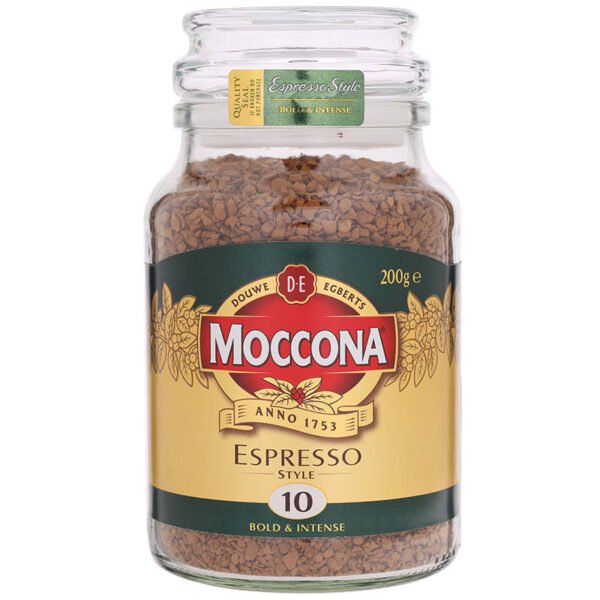 Moccona Espresso Style No.10 Premium Instant Coffee Jar 200g.