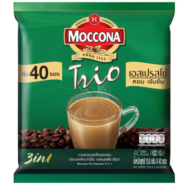 Moccona Trio Instant Coffee Mixed Expresso 1.58g. Pack 40sachets