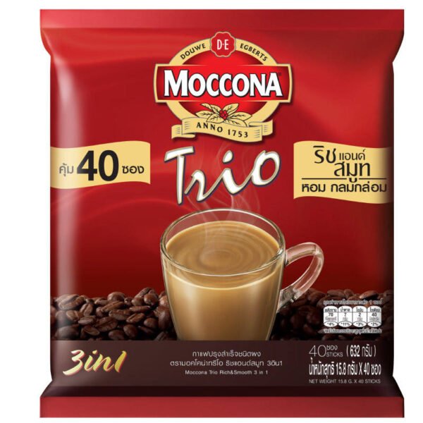 Moccona Trio 3in1 Rich and Smooth Instant Coffee 15.8g. Pack 40sachets