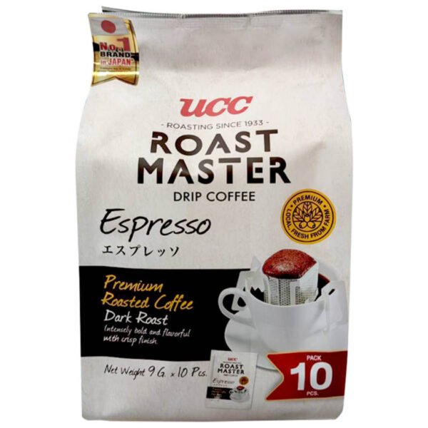 UCC Roast Master Espresso Drip Coffee 9g. Pack 10