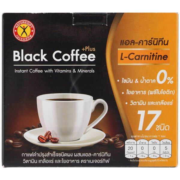 Naturegift Black Coffee Instant Coffee L Carnitine 5g. Pack 10sachets