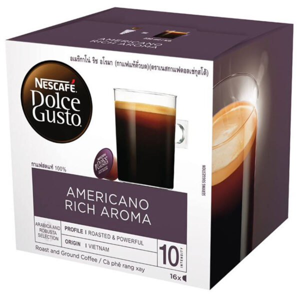 Nescafe Dolce Gusto Roast and Ground Coffee Americano Rich Aroma16Capsules 128g. - Image 2